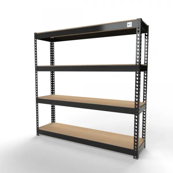 울트라랙 가로120x깊이30x높이120cm 4단 무볼트앵글 조립식앵글 선반 베란다선반 철제선반 가구, 흑색