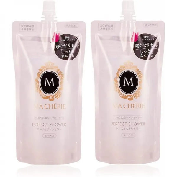 MACHERIE (마시리) 퍼펙트 샤워 (촉촉한) 잠버릇 다시 스타일링 제 리필 220ml × 2 개, 1