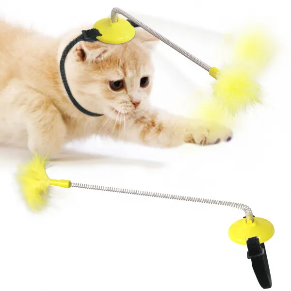 OEM 3pcs 고양이 자이로 목걸이 스프링 완구 발로 방망이를 놀리다., Lake Blue
