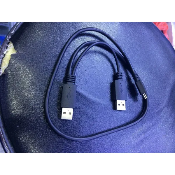 적용 여행함 별 모카 왕에 올랐다 불행하다 하드디스크 T형 입 고속 충전케이블 USB 더블 헤드 송전선 1807022984, 블랙 0.5m