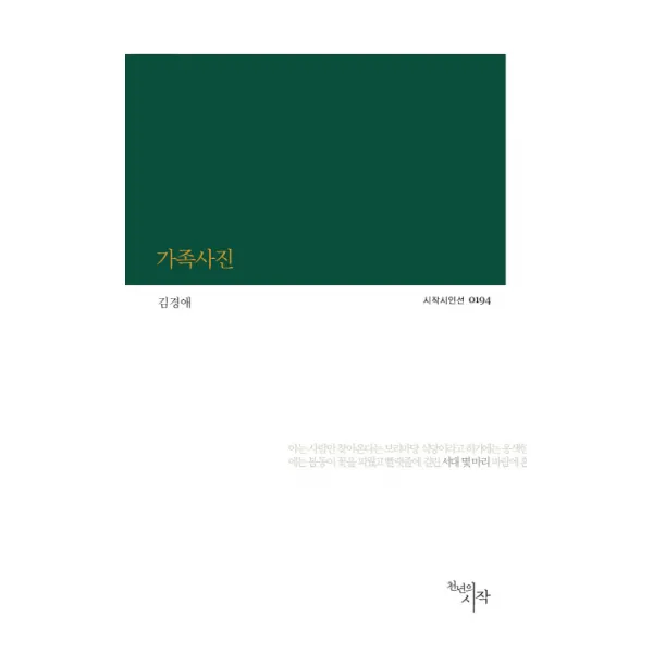 가족사진:김경애 시집, 천년의시작