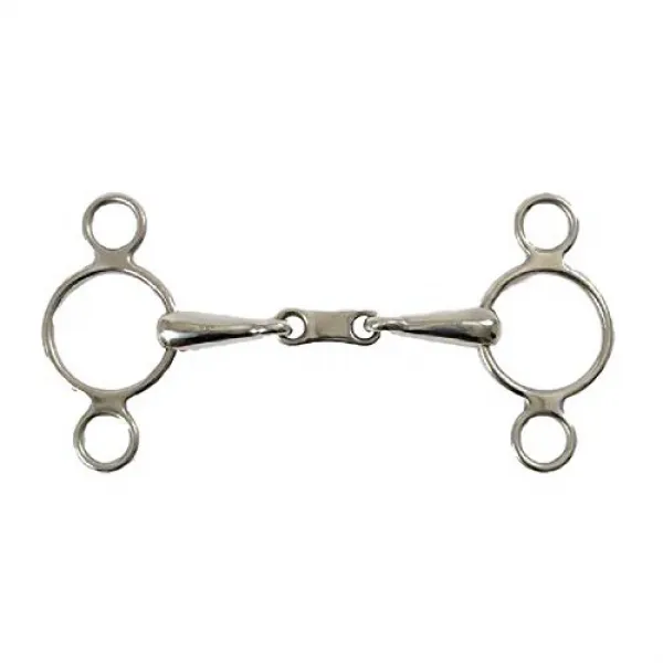 Shires 2 Ring French Link Elevator Gag Steel 4.5, 1