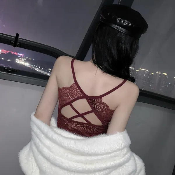 엑스퍼트 노와이어 런닝 웨이브 레이스 섹시한 튜브톱 여성