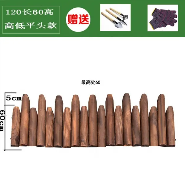 실외 전원 방부목재 울타리 정원데코 보호난간 장식꽃 O