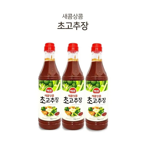 [제이몰] 회맛 살리는!! 해표 새큼상큼 초고추장1kg, 3개