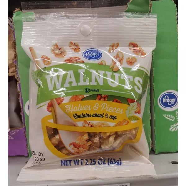 Kroger Walnuts Halves & Pieces 크로거 호두 반쪽 조각 2.25oz(63g) 4개, 1개