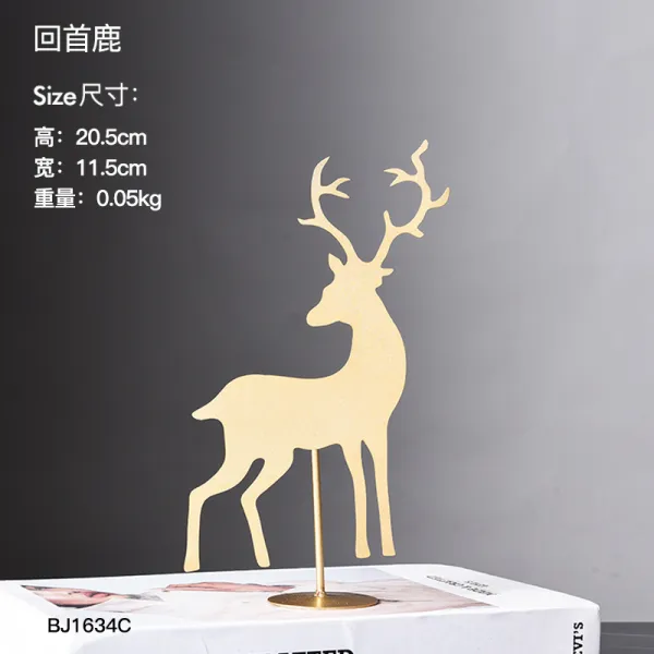 인테리어 노르딕 독창적 반지빠르다 하늘을 찌를 듯함 스틴 금속공예 실내 거실 현관 황소 돌아보다 사슴