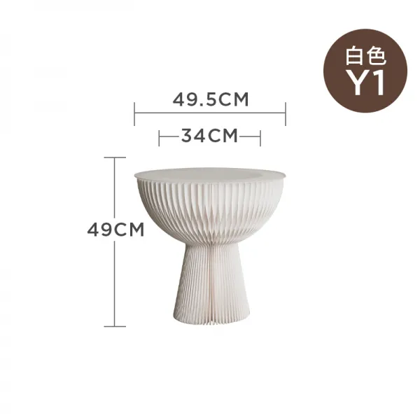 18 페이퍼 테이블 테이블 모서리 심플 소파 사이드 카 라이트 거실 침실 베드 모던 모션, 01 【구매자가 선호하다】49cm고화다발-화이트