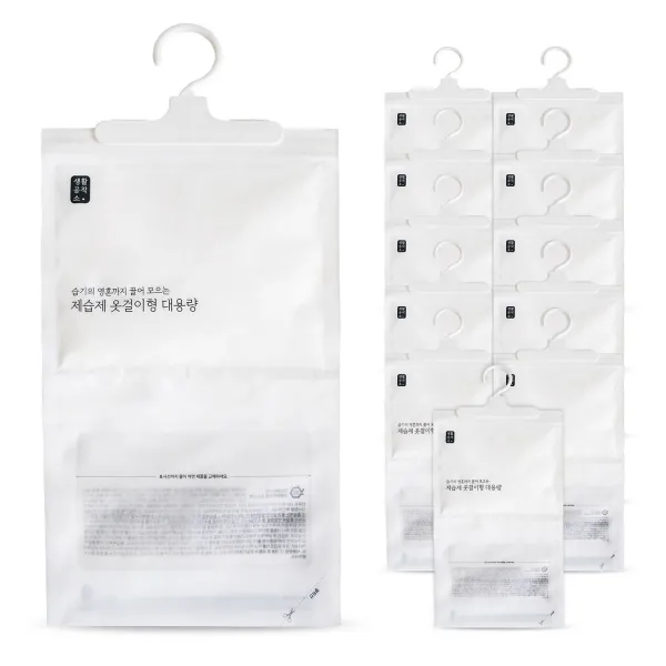 생활공작소 제습제 옷걸이형 대용량 200g x 12입, 단품