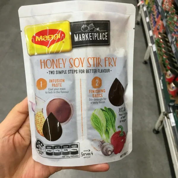 Maggi Stir Fry Honey Soy Garlic Chicken 매기 볶음용 허니소이 갈릭치킨 소스 150gx5팩, 5팩, 150g
