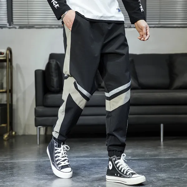 여름 신상품 남성 캐주얼 트레이닝 슬랙스 팬츠 유속 발 스트레이트 통 카드