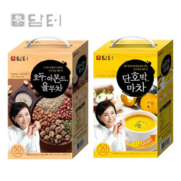 담터 호두아몬드 율무차 50T x 1개 + 단호박마차, 100스틱