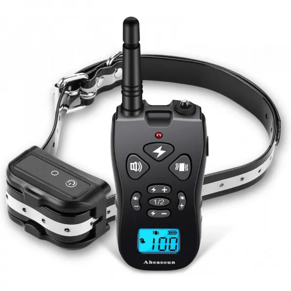 Aheasoun Dog Training Collar Dog Shock Collar 3 가지 교육 모드 경고음 진동 및 충격 0 ~ 100 충