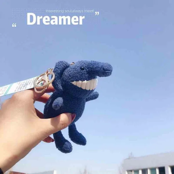 리핸스토어 뽀글이 백 트렌드 동업자 피규어 스마일 큰 이빨 인형 책가방 류위신 다이노스 천웨이팅, 전장 15cm 좌우, U52 -큰 이빨 코끼리