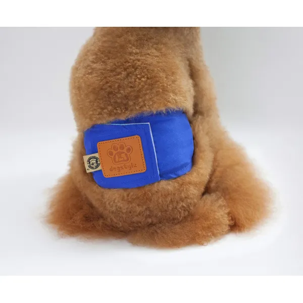 강아지팬티 푸들 포메라니안 비숑 소형견 남자강아지 생리팬츠 예의 속바지 성추행방지 귀여운 발정 용품 T03 블루 C01 S 소형