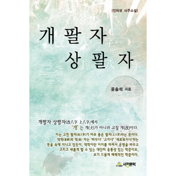개팔자 상팔자:인터뷰 역학소설, 서정문학