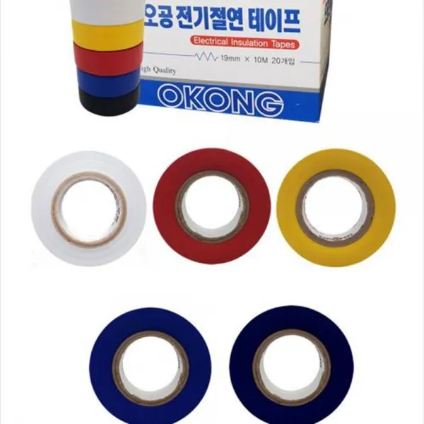  141 쇼트방지 배선 마감처리 전기절연 테이프 오공전기테이프 흰색