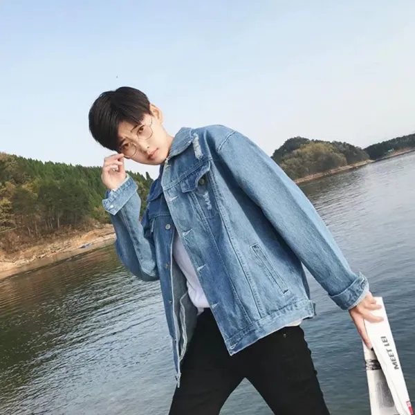 Sorfil 춘추 얼짱 데님 코트 남녀핏 패션 bf 하라주쿠 파킹 재킷 멋스러움숨통이 트이다