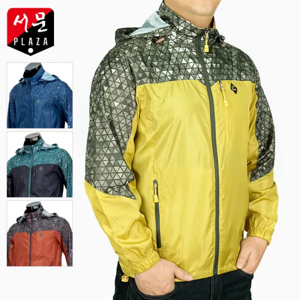 서문프라자 후드 탈부착 프린트 남성용 바람막이 JS19RT001