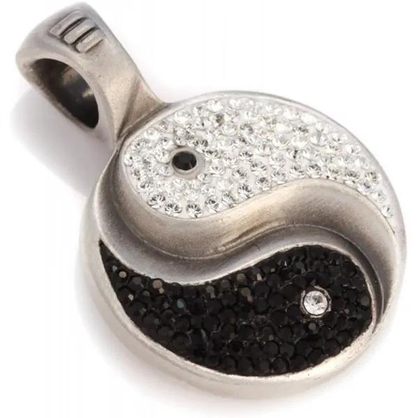 Bico Yin and Yang Pave Pendant (PV10 Black)-잔액의 자연 세계-스와 로브 스키 크리스털