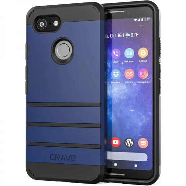 픽셀 3 케이스 Google Pixel 3의 강력한 가드 보호 시리즈 사례 갈구 해 - 네이비
