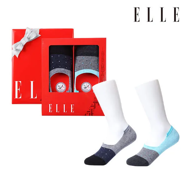 [현대백화점]ELLE양말 숙녀 도트 덧버선 2족세트 EE12518_2