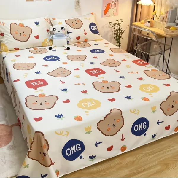 어린이 침대 시트 순면 싱글 캐릭터 유치원 1.2m 1.5m 침구 학생 기숙사 1인용 이불 제작단순하다 178번 WG Z, 7_[사이즈 주문 가능,B 플 라 워 형 필요 하 시, 무던 하 다