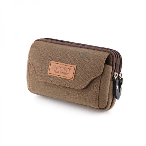 May.28 154번 아웃도어 케이스 벨트 공사장 일용주머니 남성 벨트 착용 6.5인치 트레킹 내마모 캔버스Z, 1_브라운 트 리 플 렉 스 미 디 엄 사이즈 6 인치