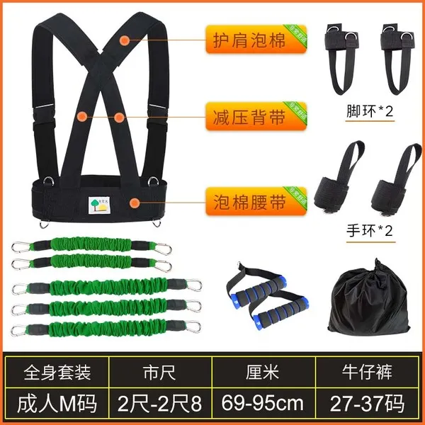 스포츠 훈련 밴드 벨트 달리기 태권도 권투 피트니스 스트랩 풀 바디 그린 150 Lbs 레이디 M 사이즈