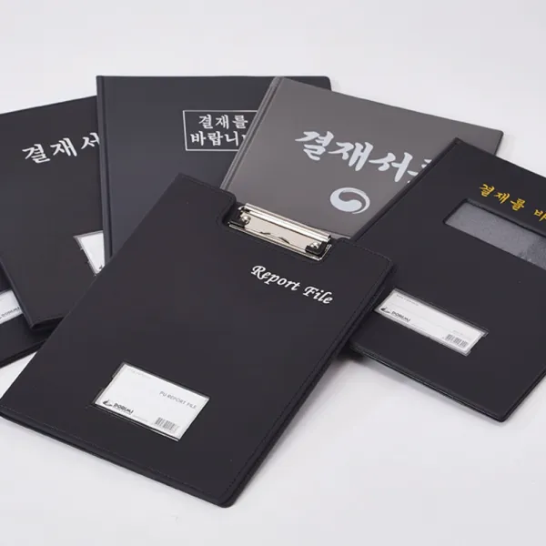 더존FK 튼튼하고 고급스러운 결재판 결재를바랍니다 결재서류 결재화일 파일, 1개, C그레이결재서류(흰글씨)