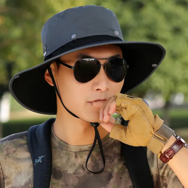 SOMUBAY 여름 시즌 후드남 한판 패션 차양외방자외선 등산모자 트레일러 후드어프모자 DYMybow 45심회색 56중보 60(1395)