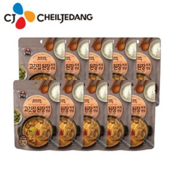 CJ 백설 한끼식탁 고깃집된장찌개양념 x 10개/가공장류 된장, 단일상품