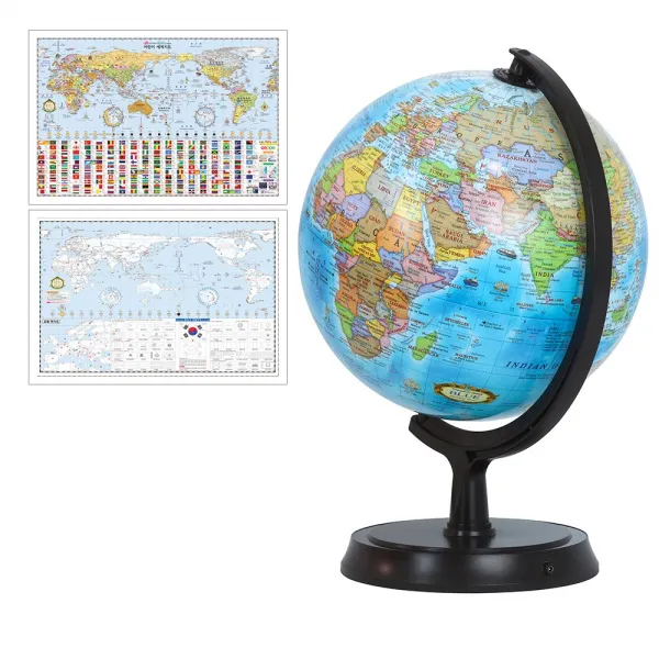 맵소프트 24cm 오션 지구본 10종 택1 언어 인구수 수록 전문가가 만든 진짜 찐!, 4번_24cm 영어판 블루 오션 지구본 (24E-B)