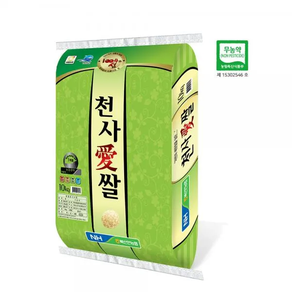 (경기오픈마켓)천사애쌀 10kg 2019년산(무농약), 단품