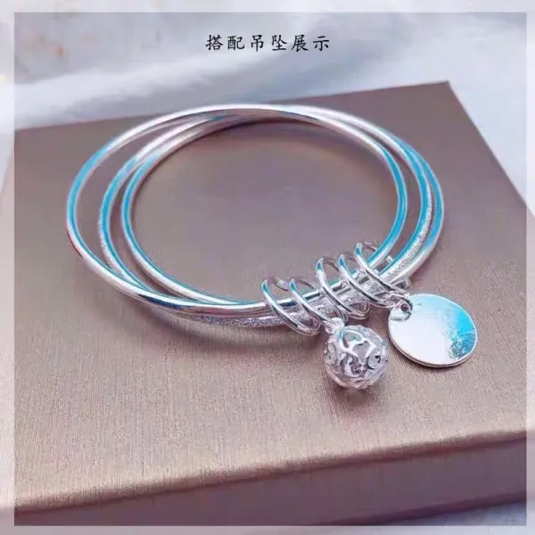 May.20 204번 순은팔찌녀 9999 상큼한 다중고리 삼생삼세 팔찌 만발구체 여친에게 선물Z