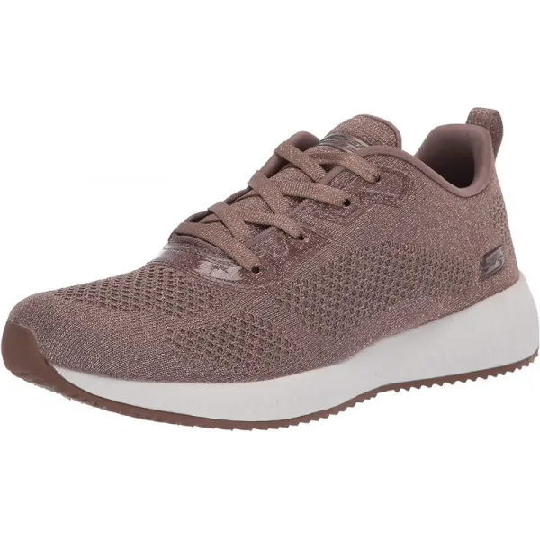 |260mm| Skechers 여자 봅슬레이 스쿼드 - 글리터 메이커 스니커즈 브라운 (타우페 스파클 엔지니어링