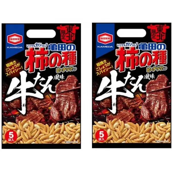 일본배송 카메다 제과 감의 씨 규탄 풍미(5포대 이리)×2개[동북 한정]카메다 제과 전병·쌀 과자통판, 1