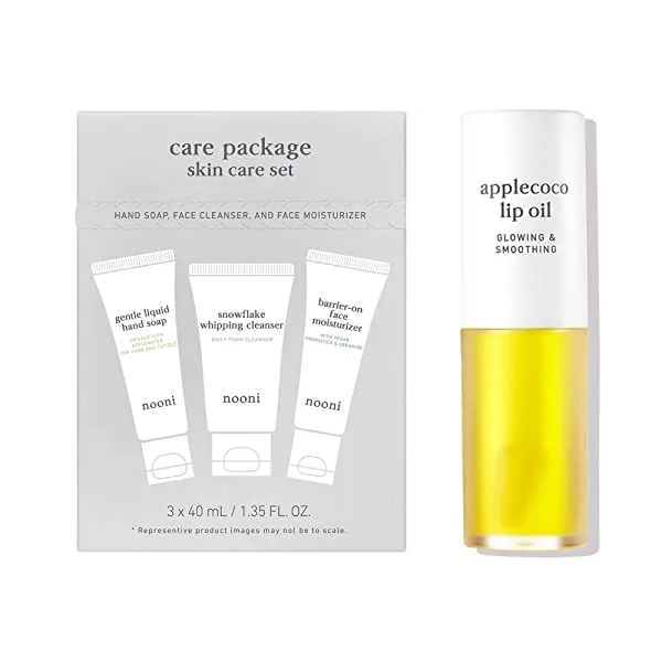 NOONI Applecoco Lip Oil + NOONI Care Package Skin Care Set Bundle