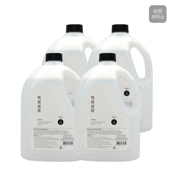 케이지커머스 바른세탁소 액체세제 2.5L X 4개 라임향, 1