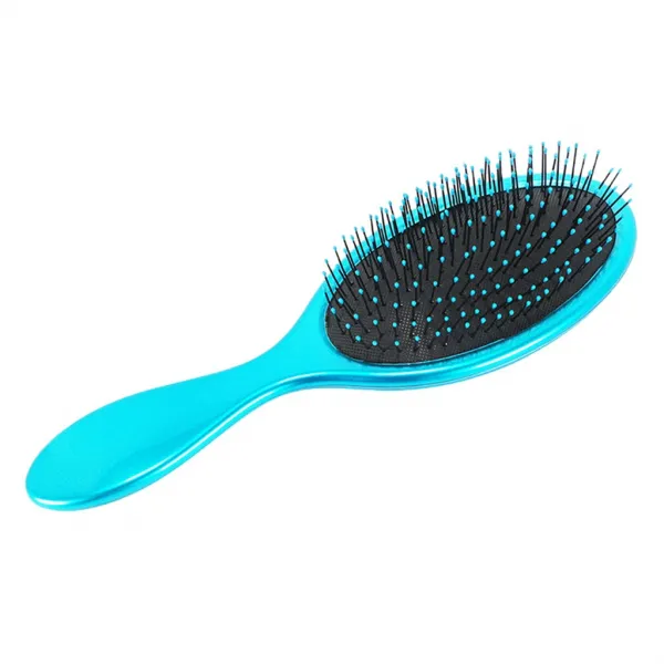 Zeyuan 타원형 나일론 헤엄 솔 안마는 완화 된 빗 머리 Detangler 빗 파랑을 마사지합니다, 1개