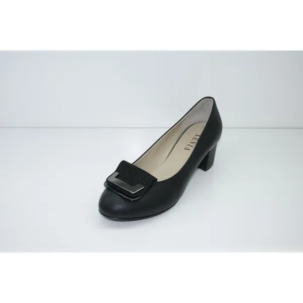 제니아 여성 양가죽 블럭힐 5cm 정장화 구두 Lxp7411gr15