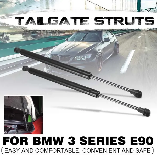 Lopbinte 1 쌍 블랙 스틸 테일 게이트 유압로드 자동차 트렁크 가스 스프링 지원로드 bmw e90 3 시리즈 2006-2011 OE51247060623 2 * OPP 가방 포장 포함