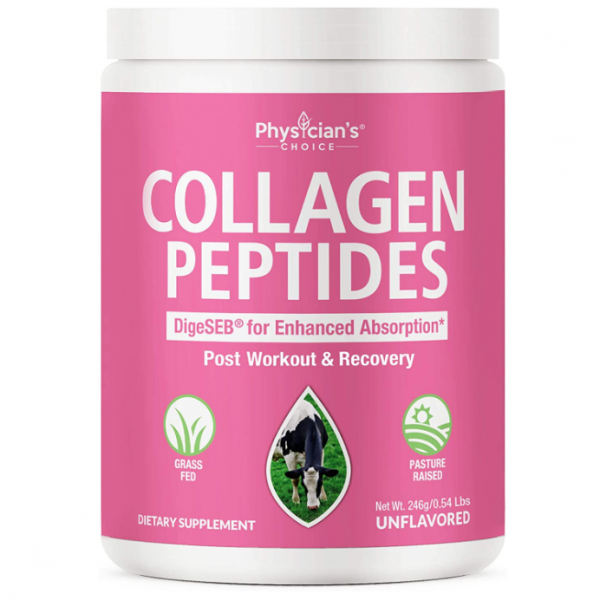 Collagen Peptides Powder 콜라겐 펩타이드 분말 흡수력 향상 모발 피부 손톱 관절 및 운동 후 회복 지원 가수 분해 단백질, 246g