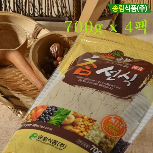 송림식품 아침대용식 아침식사대용 식사대용 아침선식 아침식사 간편식 검은콩선식 현미가루 700g 4팩, 27곡 선식 700g 3팩