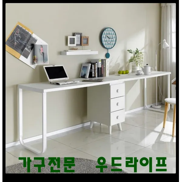 재택근무 2인작업실 쌍둥이 2인책상 초등생공부방, 오크