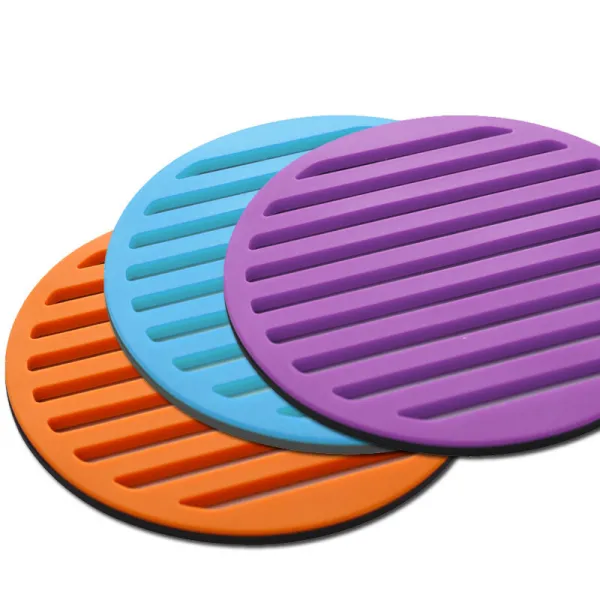 더 블 창 Suncha 더 블 창 원형 식탁 합금 실리카겔 단열 패드 세트 냄비 받침 1개