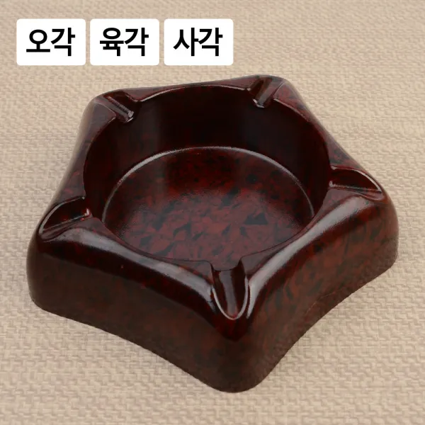 클래식 우드무늬 플라스틱 흡연실 재털이 골프장 술집 휴지통 담배 담배꽁초 가정용 오각