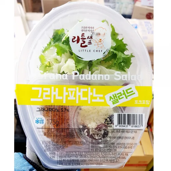 x12개 간편식 그라나파다노 샐러드 소스포함 175g, 단일 수량