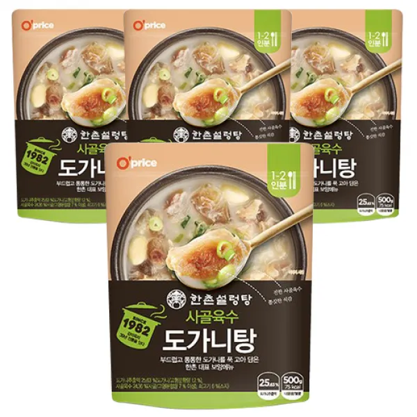 Oprice 한촌설렁탕 도가니탕 500g, 4개