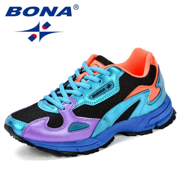 해외직구 2018년 신발 신고 달리는 보나 여성들 레이스 업 메쉬 스포츠 슈즈 레이디 아웃도어 조깅 스니커즈